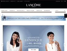 Tablet Screenshot of lancome.com.sg